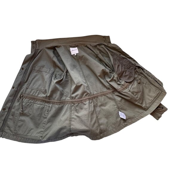 Madewell Fleet Jacket Army Green Utility 4 Pockets Women's Military Front Zip XL - Picture 8 of 12